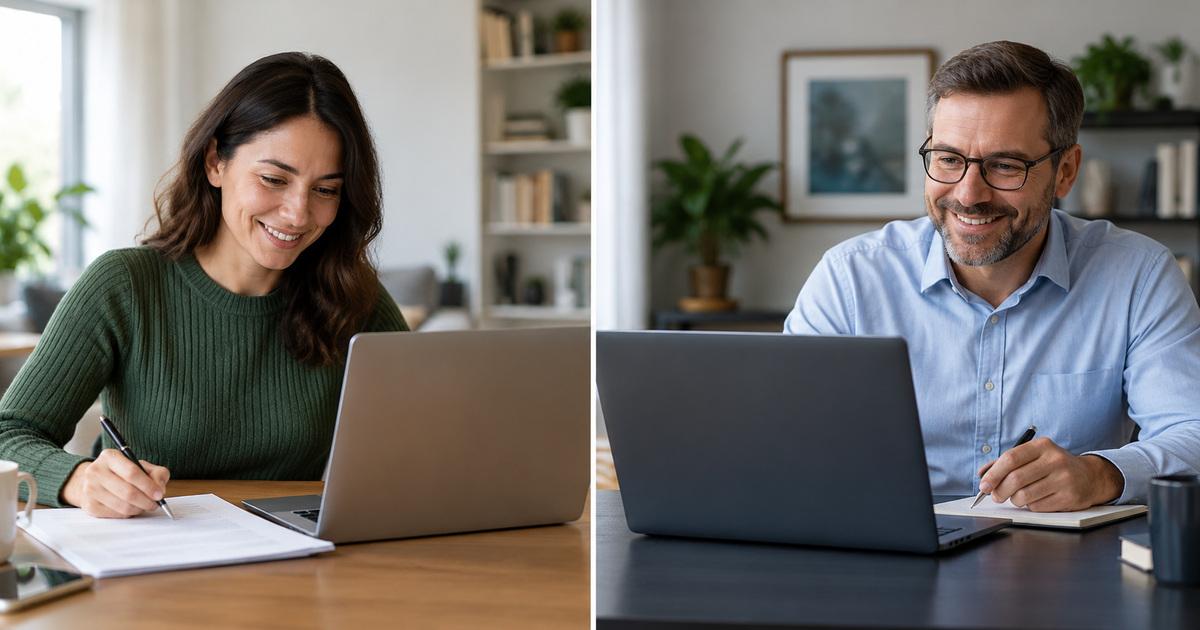 Signer and witness preparing to join a live digital notary appointment